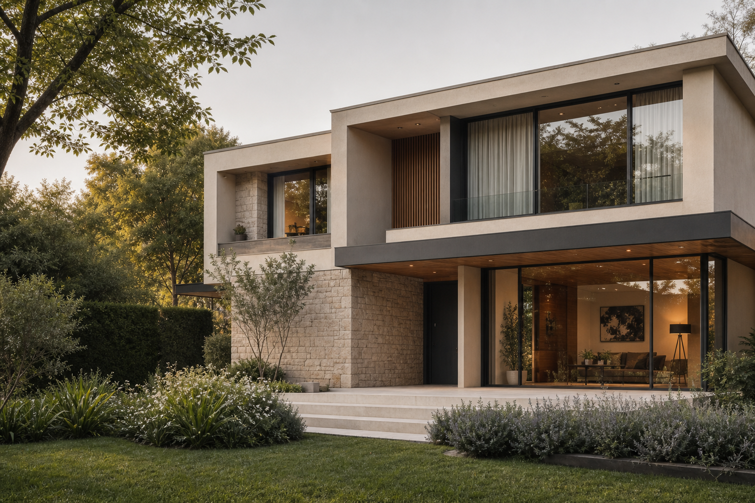 Casa contemporánea ficticia utilizada en la demo conceptual Alameda Propiedades