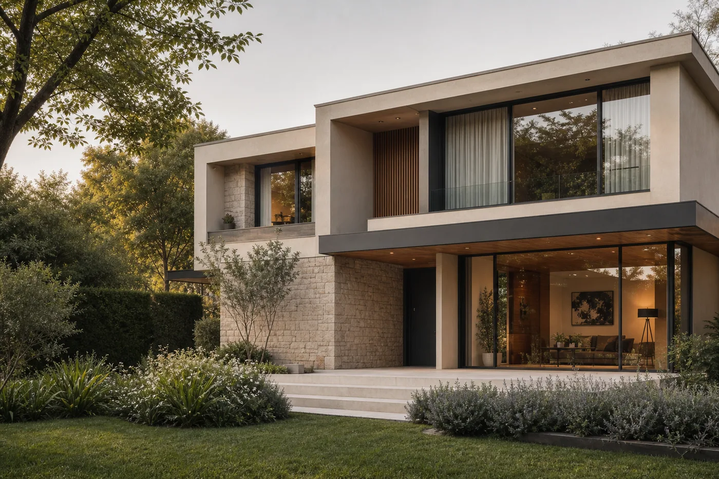 Casa contemporánea ficticia utilizada en la demo conceptual Alameda Propiedades